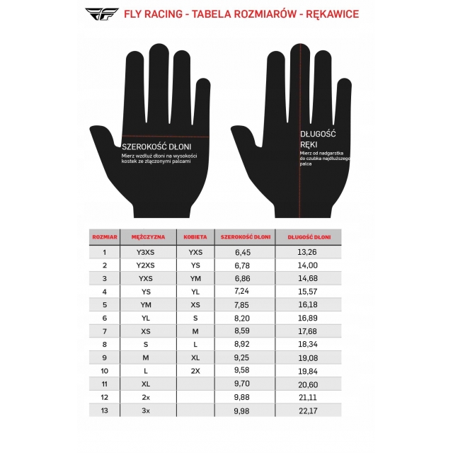 FLY RACING RĘKAWICE CROSS/ENDURO WINDPROOF LITE roz. 11